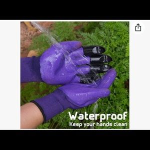 Brand new gardening gloves with claws